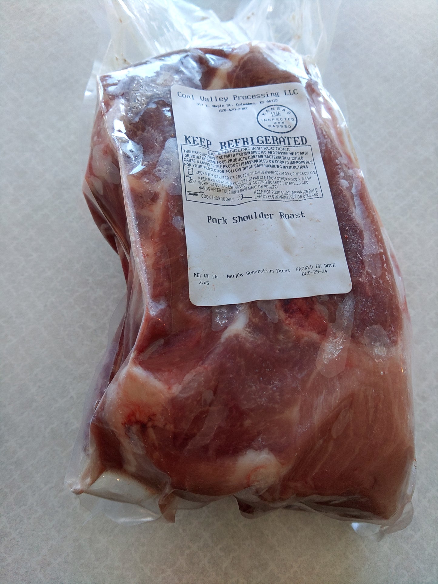 Shoulder roast - pork - uncured
