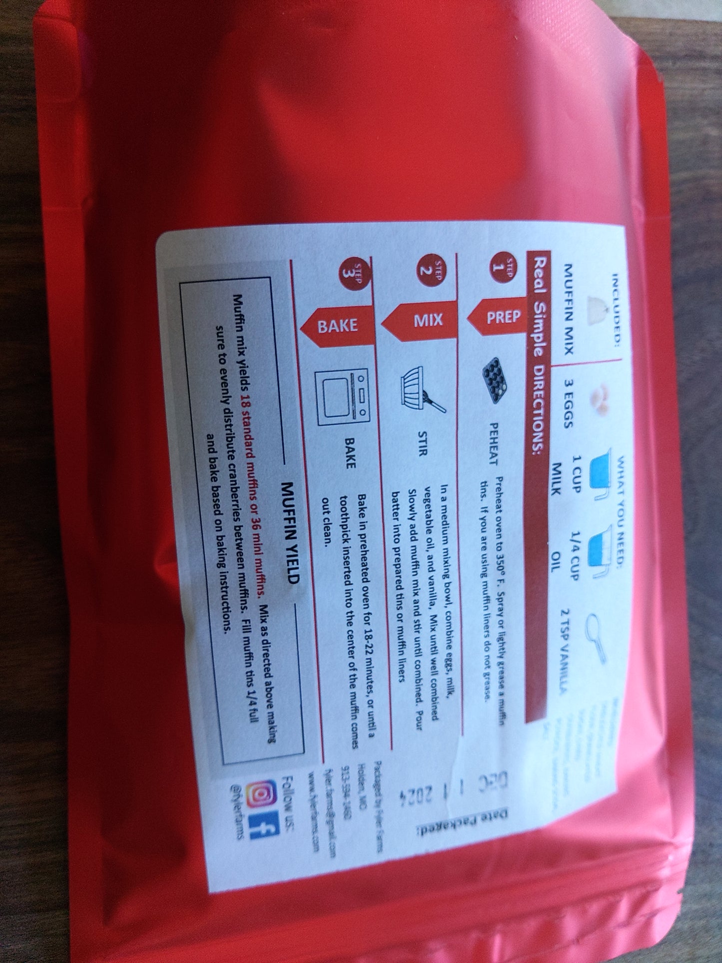 Cranberry Muffin Mix - Turkey Red Wheat