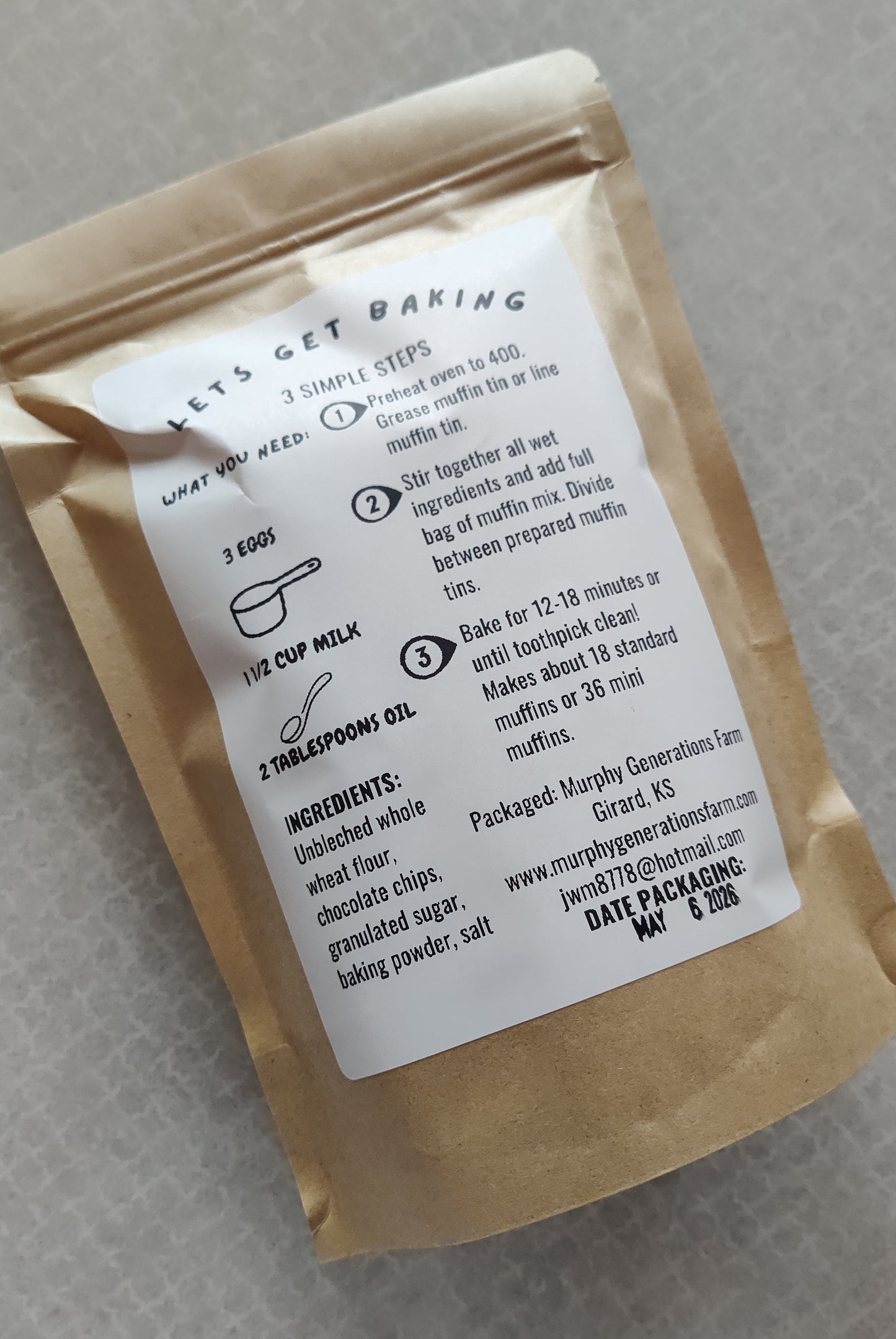 Chocolate Chip Muffin Mix - Turkey Red Wheat