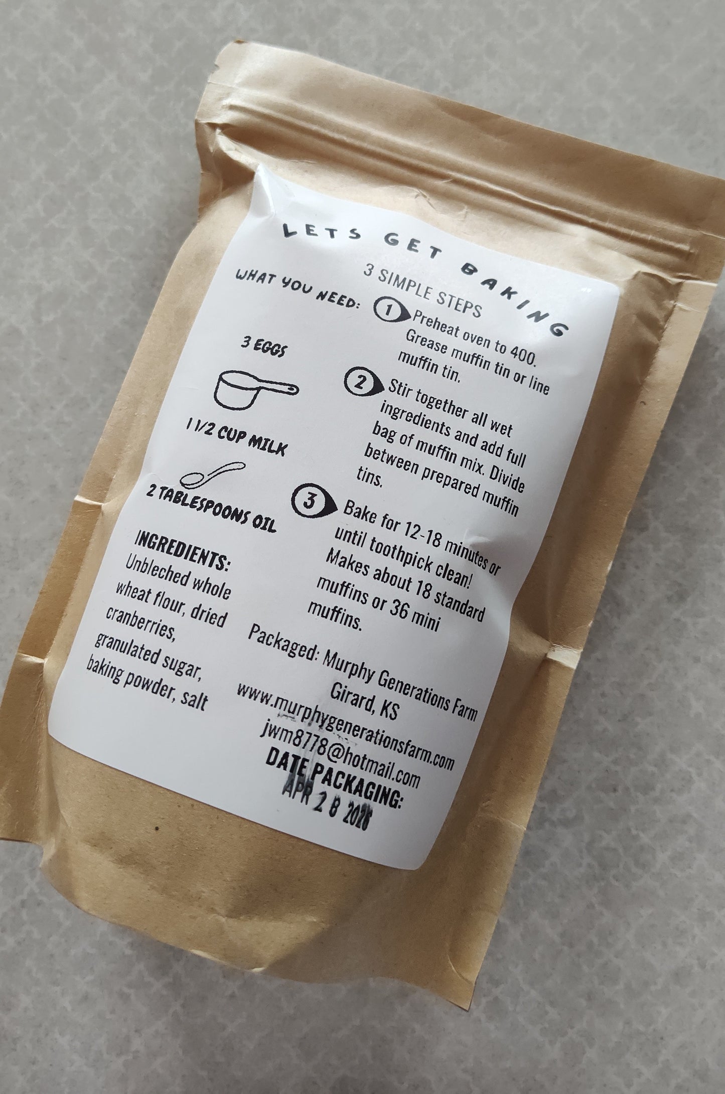 Cranberry Muffin Mix - Turkey Red Wheat